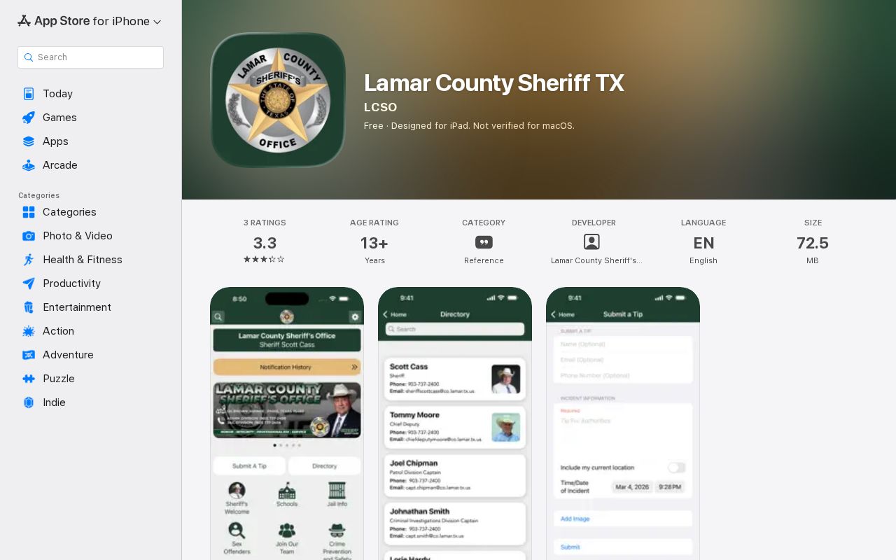 Lamar County 24-hour release records official sheriff app listing